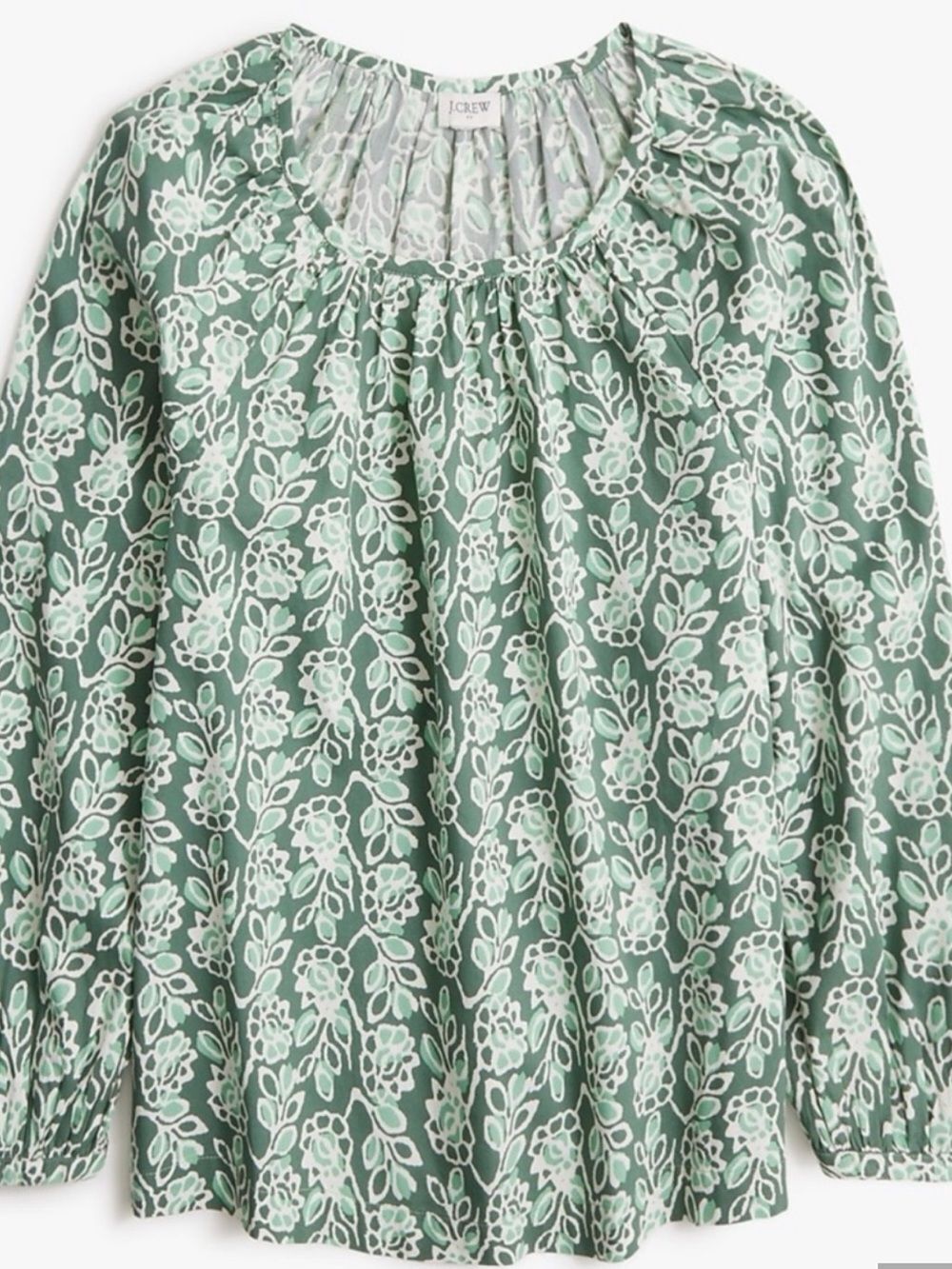 J. CREW WOMENS GREEN FLORAL BLOUSE TOP NEW SMALL CI019
